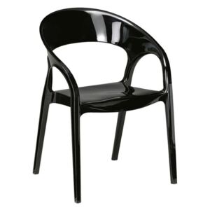Jídelní židle Gossip 620, polykarbonát, černá