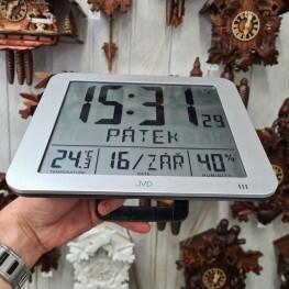 JVD DH9335.1 - Rádiem řízené digitální hodiny se zobrazením dne a měsíce v češtině