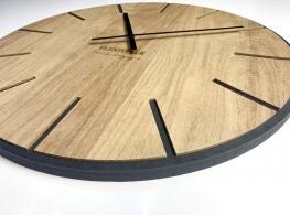 Flexistyle z216 - velké dubové nástěnné hodiny s průměrem 60 cm