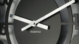 Flexistyle z21b - velké nástěnné kovové hodiny s průměrem 50 cm