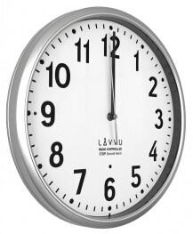 Lavvu LCR3010 - Stříbrné hodiny Accurate Metallic Silver řízené rádiovým signálem - 3 ROKY ZÁRUKA!