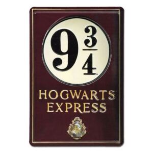 Logoshirt Plechová cedule Harry Potter - Nástupiště 9 3/4 (A4)