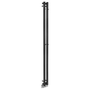 SAPHO - PILON otopné těleso 122x1800 mm, se dvěmi háčky pro ručník, černá mat IZ124