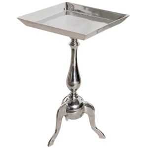 Moebel Living Stříbrný čtvercový odkládací stolek Verson