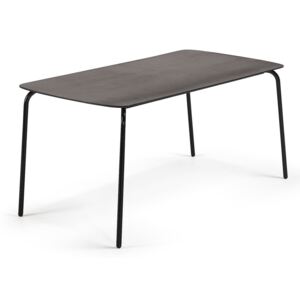 Černý stůl La Forma Tramp, 160 x 80 cm