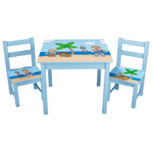 LIVARNOLIVING® Dětský stůl se 2 židličkami (modrá)