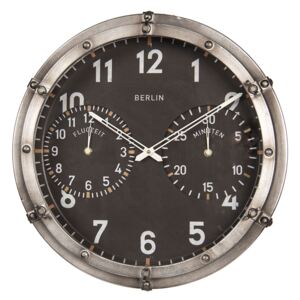 Nástěnné hodiny Berlin v leteckém stylu - Ø 46*17 cm
