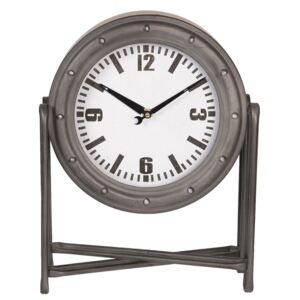 Stolní kovové hodiny v industriálním stylu - 28*12*36 cm