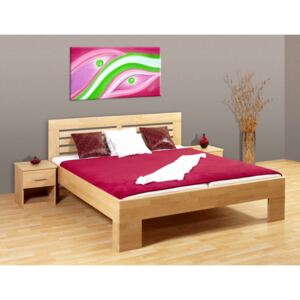Mireal Postel Leona L2 - buk Moření: 73 - karamel, Výška bočnice: 45 cm, Rozměr: 180 x 200 cm