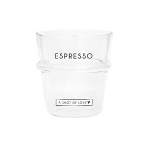 Sklenice na kávu ESPRESSO & HEART, černá, 100 ml, 1 ks, Typ ESPRESSO Bastion Collections PH-ESPRESSO-005-BL-E