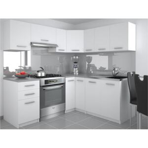 Moderní rohová kuchyně bílá Ankara 190 x 170 cm