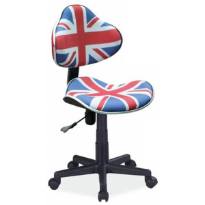 Dětská kancelářská židle anglická vlajka OF056