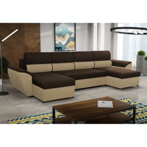 Expedo Rozkládací sedací souprava do U TIBERA, 320x73x140, suedine 67/suedine 11