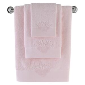 Luxusní ručník MELIS 50x100 cm Růžová, 580 gr / m², Česaná prémiová bavlna 100%