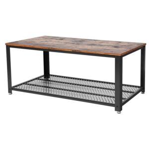 SONGMICS Konferenční stolek hnědá/černá 106,2x60,2x45 cm