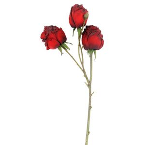 Autronic Vzhled suché růže, barva červená. Květina umělá