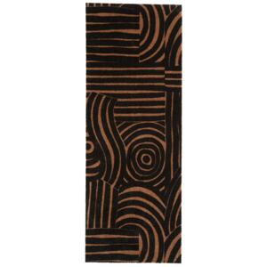 ELLE Decor koberce Protiskluzový běhoun Viva 104039 Black/Brown z kolekce Elle Rozměr: 67x180