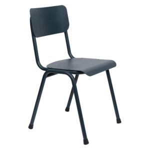 Modrá jídelní židle ZUIVER BACK TO SCHOOL OUTDOOR