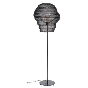 White Label Living Černá kovová stojací lampa WLL LENA 154 cm