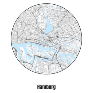Ilustrace Map of Hamburg, Nico Friedrich