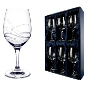 A-KRISTAL Smart Classic- skleničky na víno se Swarovski® Elements | sada 6 sklenic