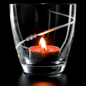 Romantic - svícen na čajovou svíčku se Swarovski®
