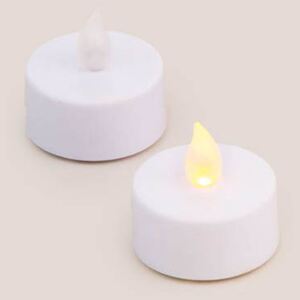 LED čajové svíčky, bílé, 2 ks