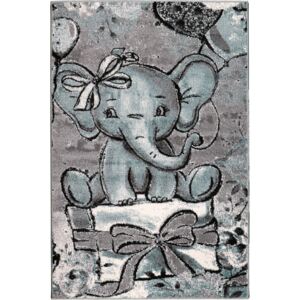Dětský kusový koberec Playtime 4841A slon | modrý Typ: 80x150 cm