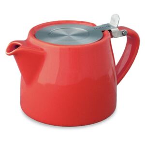 Porcelánová konvička na čaj 0,4 l červená, STUMP - ForLife
