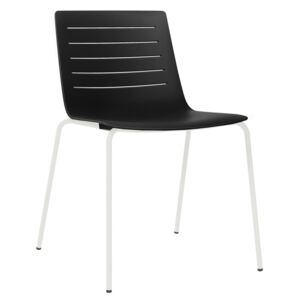 Židle Skinny 4 černá podstava bílá