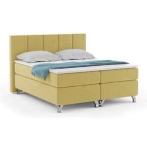 Čalouněná postel ATLANTIC včetně úložného prostoru 140x200 Žlutá