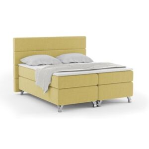 Čalouněná postel IMPERIA včetně úložného prostoru 160x200 Žlutá