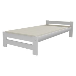 Dřevěná postel VMK 6B 90x200 borovice masiv - bílá