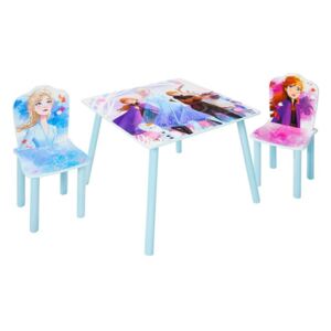 ABC sada stůl a židličky Ledové Království tyrkysové