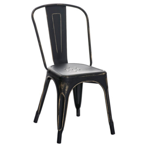Jídelní židle kovová Direct, antik černá