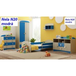 Postel Nela N20 160/80 cm + matrace modrá