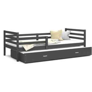 Dětská postel JACEK P2 color, 190x80, šedá/šedá