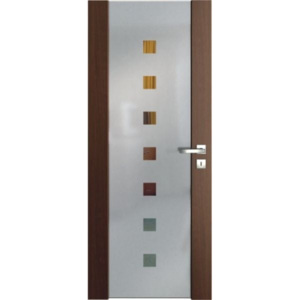 VASCO DOORS Interiérové dveře VENTURA SATINATO kombinované sklo - čtverce, Bílá, D
