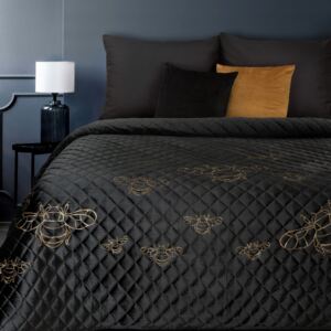 Eurofirany Přehoz na postel STELA1 170 x 210 cm Barva: Černá