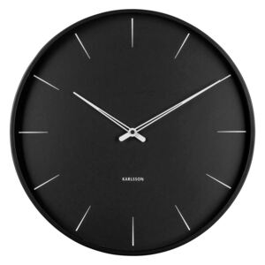 KARLSSON Nástěnné hodiny Lure černé 40 × 4,5 cm