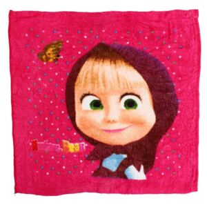 Setino Dětský kouzelný ručník na obličej Masha 3 - růžová, 30x30 cm