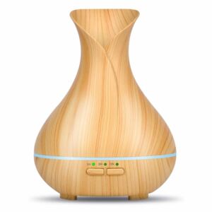GoldSun Aroma Difuzér "Tulipán MINI 150ml" osvěžovač a zvlhčovač vzduchu - světlé dřevo
