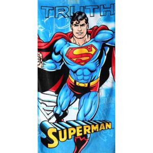 Setino Plážová bavlněná osuška chlapecká - Superman - modrá 70 x 140 cm