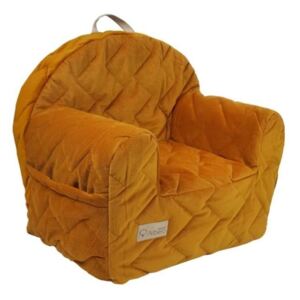 KLUPS Křesílko Velvet honey yellow 50x35x45 cm