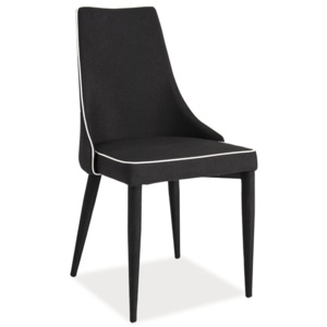 Jídelní židle s čalouněním v černé látce KN452