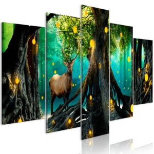 Obraz - Enchanted Forest - pětidílný široký 100x50