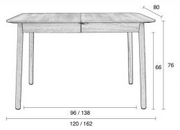 ZUIVER GLIMPS jídelní stůl natural 120 x 80 cm