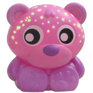 Lamps Playgro - Usínací lampička medvídek s projektorem-růžový