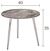 PEPPER konferenční stolek ve dvou velikostech hnědá 40x30