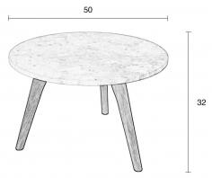ZUIVER WHITE STONE příruční stolek L